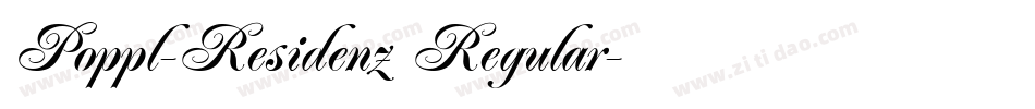 Poppl-Residenz Regular字体转换